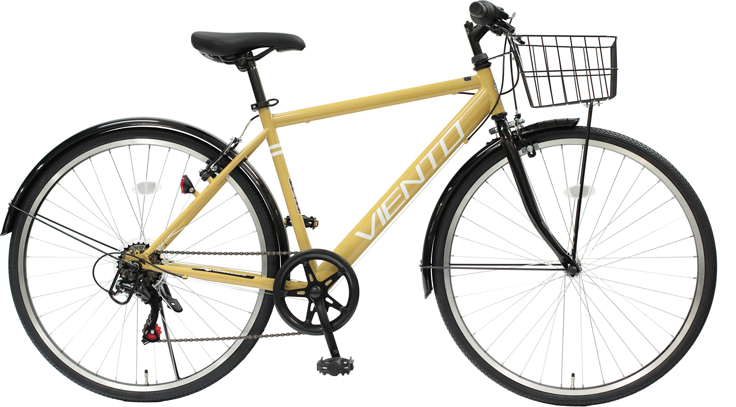 TOPONE 27インチ クロスバイク 6段変速 MCR276-29-RD レッド 赤系 カギ